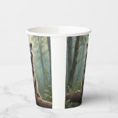 Wasbeer in het bos papieren bekers (Links)