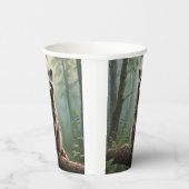 Wasbeer in het bos papieren bekers (Rechts)
