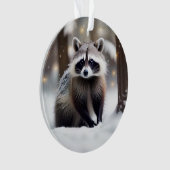 Wasbeer in magisch bos ornament (voorkant)
