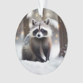 Wasbeer in magisch bos ornament (voorkant)