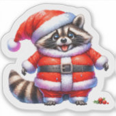 Wasbeer in Santa Suit verspreidt vreugde Sticker (Voorkant)