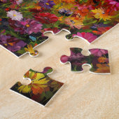 Wasbeer in veld met wilde bloemen legpuzzel (Zijkant)