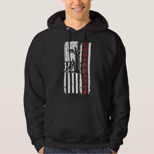 Wasbeer Jacht Seizoen USA Vlag Coon Jager Hoodie