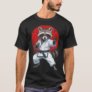 Wasbeer Karate Judo Grappig Japan Japanse Vlag T-shirt
