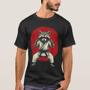 Wasbeer Karate Judo Japan Japanse Vlag Grappig T-shirt