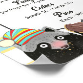 Wasbeer koekjes bak verkoop vakantie gepersonalise poster (Hoek)