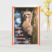 Wasbeer krijgt een goede kaart. kaart (Gele Bloem)