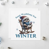 Wasbeer loungen op een schommelstoel. feestdagenkaart