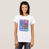 Wasbeer-meme: ik stop de pret in disfunctioneel t-shirt (Voorkant volledig)