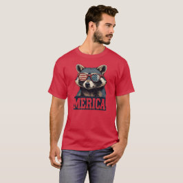 wasbeer Merica 4 juli patriottisch T-shirt