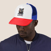 wasbeer Merica 4 juli patriottisch Trucker Pet (In situ)