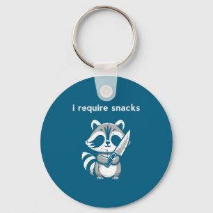 Wasbeer mes ik heb snacks nodig Grappige uitdrukki Sleutelhanger