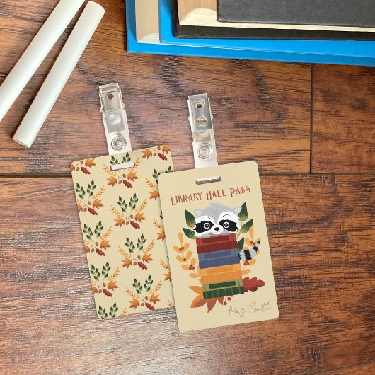 Wasbeer Met Bibliotheek Hall Pass Badge