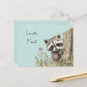 Wasbeer met Bloem Briefkaart