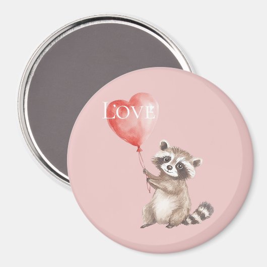 Wasbeer met een ballon liefde magneet (Voorkant / Achterkant)