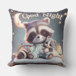 Wasbeer met een kitten, Collectie van Natasha Us Kussen