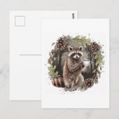 Wasbeer met een koffie briefkaart (Voorkant / Achterkant)