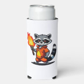 Wasbeer met fakkel seltzer blikjeskoeler (Seltzer Voorkant)