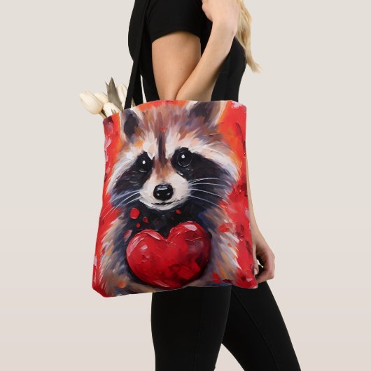 Wasbeer met harten Valentijnsdag Tote Bag (Dichtbij)