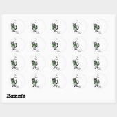Wasbeer met Kerstkrans Ronde Sticker (Vel)