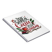 Wasbeer met kerstmuts en Kerstmis Notitieboek (Rechterzijde)