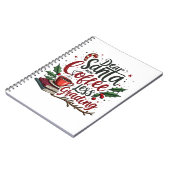 Wasbeer met kerstmuts en Kerstmis Notitieboek (Linkerzijde)