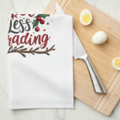 Wasbeer met kerstmuts en Kerstmis Theedoek (Quarter Fold)