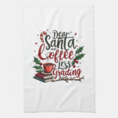 Wasbeer met kerstmuts en Kerstmis Theedoek (Verticaal)