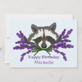 Wasbeer met lavendel. Gefeliciteerd Kaart (Voorkant)