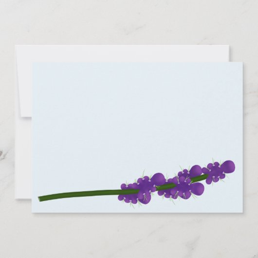 Wasbeer met lavendel. Gefeliciteerd Kaart (Achterkant)