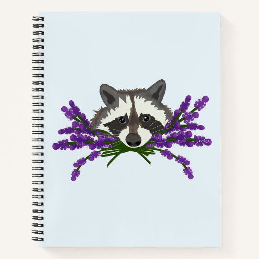 Wasbeer met lavendel. notitieboek (Voorkant)