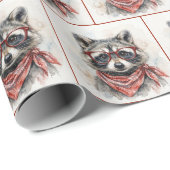Wasbeer met rode bril cadeaupapier (Rol Hoek)