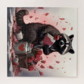 Wasbeer met Valentijnsdag afval Legpuzzel (Horizontaal)