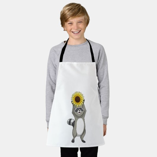 Wasbeer met zonnebloem schort (Gedragen)