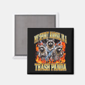 Wasbeer Mijn Srit Dier Is Een Afvalpanda Grappige  Magneet (Voorkant / Achterkant)