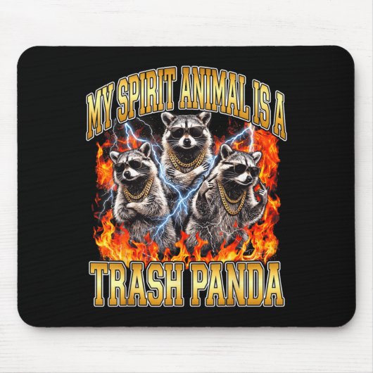 Wasbeer Mijn Srit Dier Is Een Afvalpanda Grappige Muismat (Voorkant)