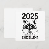 Wasbeer Nieuwjaar 2025 Het Wordt Geweldig Feestdagenkaart (Voorkant / Achterkant)