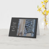 Wasbeer Notecard Kaart (Gele Bloem)