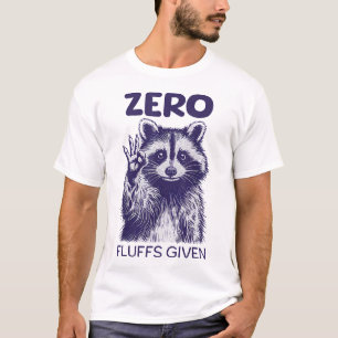 Wasbeer Nul Pluizen Gegeven Gezegden Sarcastisch T-shirt