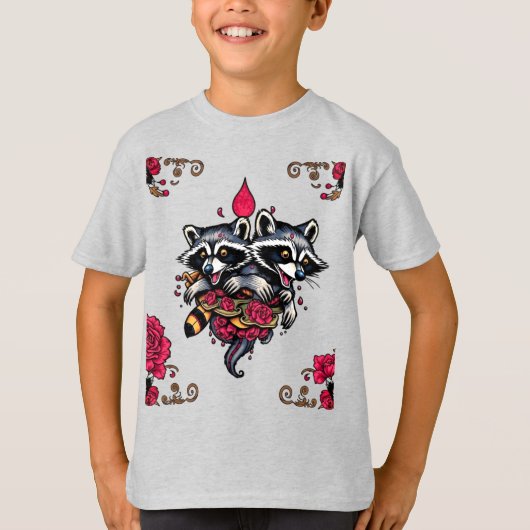Wasbeer ontwerp t shirt 6 (Voorkant)