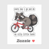 Wasbeer op de fiets, Ew People wasbeer, wasbeer be Sticker (Vel)