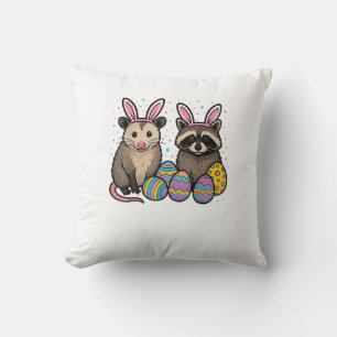 Wasbeer Opossum Pasen T-Shirt_1 Kussen