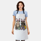 Wasbeer Opossum Pasen T-Shirt_1 Schort (Gedragen)
