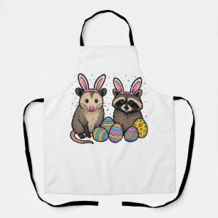 Wasbeer Opossum Pasen T-Shirt_1 Schort