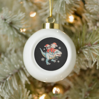 Wasbeer Opossum Ridder T Rex Kerstman Hoed Kerstmi Keramische Bal Ornament
