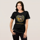 Wasbeer Paddenstoelen Bosveld Studie Tri-Blend Shirt (Voorkant volledig)