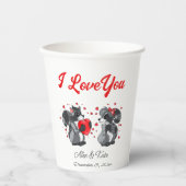 wasbeer papieren bekers (Voorkant)