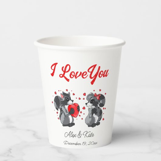 wasbeer papieren bekers (Voorkant)