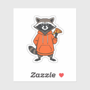 Wasbeer Pizza Sticker – Mooie Cartoon Scrapbooking