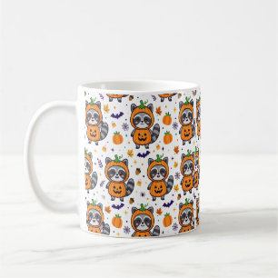 Wasbeer Pompoen Camper Van Halloween Patroon Koffiemok